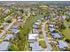Aerial view of home with water views and mature trees at 3319 Mayflower St, Sarasota, FL 34231