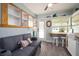 Comfortable living space featuring sleeper sofa, dining counter, and ample storage, with a bright and airy feel at 4524 106Th W St, Bradenton, FL 34210