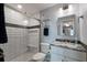 Modern bathroom featuring a glass shower, updated vanity, and stylish fixtures at 6200 Flotilla Dr # 245, Holmes Beach, FL 34217