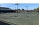 Well-maintained tennis courts with new nets, surrounded by lighting and fencing, ready for a match at 6707 Stone River Rd # 105, Bradenton, FL 34203
