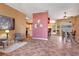 Spacious open-concept layout from living room to kitchen and dining area at 7118 42Nd E Ct, Sarasota, FL 34243