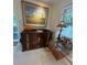 Bright home office features a large map cabinet, desk and chair with an outdoor view at 728 41St St St, Sarasota, FL 34234
