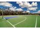 Brightly colored basketball court with hoops, surrounded by trees at 800 Everest Rd, Venice, FL 34293