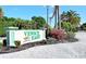 Landscaped community sign for Venice East, adding curb appeal at 800 Everest Rd, Venice, FL 34293