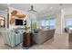 Living room with waterfront views and comfortable seating at 110 10Th S St, Bradenton Beach, FL 34217