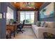 Office featuring blue wallpaper and ceiling, area rug and water view at 110 10Th S St, Bradenton Beach, FL 34217