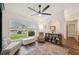 Inviting room with a big window providing outside view with a ceiling fan at 3419 31St E St, Bradenton, FL 34208