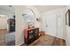 Inviting foyer with charming decor and stylish hardwood flooring at 3419 31St E St, Bradenton, FL 34208