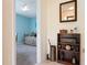 Bedroom view featuring a carpeted floor, single bed, and neutral colored walls at 3461 Tallywood Cir # 7067, Sarasota, FL 34237