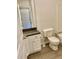 Bathroom with a single vanity, toilet, and combination bathtub and shower at 4802 51St W St # 1420, Bradenton, FL 34210