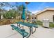 Outdoor patio with picnic table and grills, ideal for barbecues and outdoor dining at 515 30Th Ave W # H410, Bradenton, FL 34205