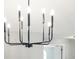 Modern, simple chandelier with 10 lights and slim construction creates ambient lighting for gatherings at 5814 Garden Lakes Fern, Bradenton, FL 34203