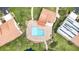 Overhead view of a community pool with lounges at 756 Avenida Estancia # 162, Venice, FL 34292