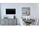 Dining area with decorative shelving and contemporary style at 15112 Cuzcorro Ct, Nokomis, FL 34275