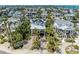 Beautiful home surrounded by lush tropical landscaping and a circular driveway, offering curb appeal and privacy at 516 Kumquat Dr, Anna Maria, FL 34216