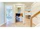 Cozy office space in closet nook with custom built-ins, desk, and easy access to the kitchen and bedroom at 516 Kumquat Dr, Anna Maria, FL 34216