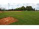 Well-maintained community baseball field with lush green grass and backstop in a park-like setting at 6638 Willowshire Way, Bradenton, FL 34212
