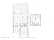 Detailed floor plan of the home's layout, including the kitchen, living room, and bedrooms at 7012 White Willow Ct, Sarasota, FL 34243