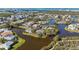 Magnificent aerial shot of waterfront condos showcasing community near water and beautiful landscape at 321 108Th W St # 120, Bradenton, FL 34209