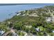 Aerial view of home and surrounding area near the bay at 325 12Th W Ave, Palmetto, FL 34221