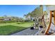 Relaxing backyard space with patio and landscaping at 4104 128Th W St # 704, Cortez, FL 34215