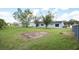 Expansive backyard with mature trees and a spacious area for outdoor activities at 4493 Mckibben Dr, North Port, FL 34287