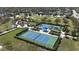 Aerial view of the tennis courts within the community providing an active lifestyle at 5011 Kincaid Park Ln, Bradenton, FL 34211