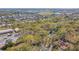 An aerial view highlighting the neighborhood, mature trees, and community pool at 5117 27Th W St # 5117, Bradenton, FL 34207
