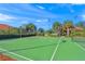 Sports court featuring basketball and pickleball with view of lake at 519 Habitat Blvd, Osprey, FL 34229