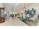 Spacious open-concept living area with elegant furnishings, and tile flooring throughout at 5817 Brandon Run, Bradenton, FL 34211