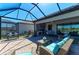 Relaxing screened-in patio with ample seating and an outdoor kitchen, perfect for entertaining guests at 5817 Brandon Run, Bradenton, FL 34211