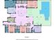 Detailed floor plan of the home, highlighting room dimensions and layout including the pool and spa at 8847 Colonels Ct, Sarasota, FL 34240