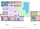 Detailed floor plan of the home, highlighting room dimensions and layout, including pool and spa at 8847 Colonels Ct, Sarasota, FL 34240