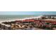 Panoramic aerial view of beachfront condos and the Gulf of Mexico at 1250 N Portofino Dr # 201, Sarasota, FL 34242