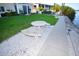 Mosaic table and benches next to the walkway in this beautiful waterfront community at 1250 N Portofino Dr # 201, Sarasota, FL 34242
