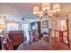 Open floor plan showcases this living room and dining room at 1250 N Portofino Dr # 201, Sarasota, FL 34242