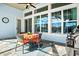 Patio dining set with seating for four offers outdoor dining, with a view of the pool at 15430 Blackmoor Ter, Lakewood Ranch, FL 34202