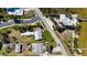 Aerial view showcases neighborhood homes and land layout at 1815 Palma Sola Blvd, Bradenton, FL 34209