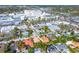 A high aerial view of the home in relation to Sarasota Memorial Hospital at 1904 Hyde Park St, Sarasota, FL 34239