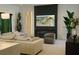 Modern living room with a fireplace and large wall-mounted television at 212 S Renellie Dr, Tampa, FL 33609