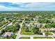 Wide aerial shot of the house nestled in a lush residential neighborhood with mature trees at 3514 Laslo Ave, North Port, FL 34287