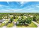 An expansive aerial view showcasing the property's lush landscaping, tree coverage, and neighborhood layout at 3514 Laslo Ave, North Port, FL 34287