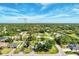 Wide aerial shot offering an overview of the property nestled within a verdant landscape and residential area at 3514 Laslo Ave, North Port, FL 34287