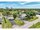 Charming home with a detached garage and a neatly kept lawn, featuring an American flag at 3514 Laslo Ave, North Port, FL 34287