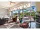 Relaxing sunroom with views of the patio and garden at 3750 Summerwind Cir, Bradenton, FL 34209