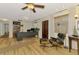 Bright home office featuring a ceiling fan and natural lighting at 400 Nokomis S Ave, Venice, FL 34285