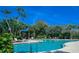 Resort-style pool surrounded by lush landscaping, perfect for relaxation and community enjoyment at 4015 Bridlecrest Ln, Bradenton, FL 34209