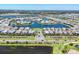 Beautiful aerial view of the community featuring lakefront properties and picturesque scenery at 4629 Antrim Dr, Sarasota, FL 34240