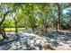Lush wooded backyard featuring natural trees and shade offering a tranquil setting for outdoor activities and relaxation at 4942 Hidden Oaks Ln, Sarasota, FL 34232