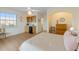 Comfortable bedroom with a bar, wood floors, natural light, and neutral tones at 504 59Th St, Holmes Beach, FL 34217
